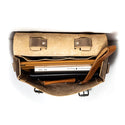 Businesstasche aus echtem Leder mit Platz für Laptop, Notizbuch und Geldbörse