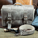 Satchel Bag aus Leder handgenähte Lehertasche, Schultasche und Bürotasche
